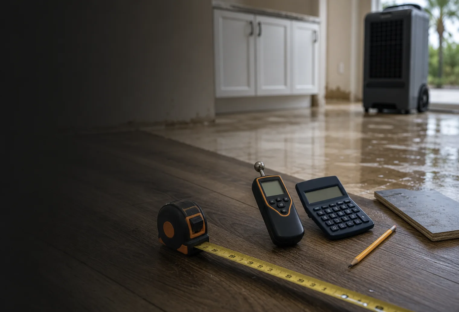 Document stage of a Fort Myers water damage restoration project